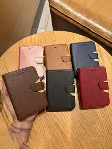 奢華商務人造皮革翻蓋手機殼,適用於 iPhone Duo Fold,超軟防震手機保護殼 - 棕色 - 查看 6