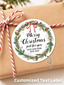 1/30/90/160pcs Customizable Christmas Theme Round Stickers, Multi-Color PVC Waterproof & Oil-Proof, Diverse Christmas Classic Element Combination Design, Suitable For Gift Box Decoration, Item Classification Labeling, Storage Box Identification, Wine Bottle Decoration And More, Perfect For Friends, Colleagues, Family, Christmas, Parties, Birthday Parties - Multicolor - View 2