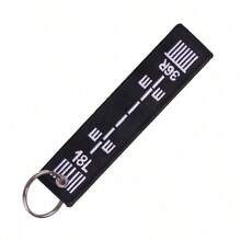 REMOVE BEFORE FLIGHT 1个字母休闲钥匙扣，涤纶材质，绣有“飞行前移除”字样，可作汽车配件、包包挂饰，可爱哥特风Y2K风格，适合送给母亲、父亲、毕业生和老师。 - 彩色 - 查看 6