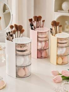 Multifunctional Rotating Desktop Storage Box, Rotating Multi-Layer Transparent Hair Accessory Storage Box, Room Rotating Desktop Storage Box, Hair Clip Storage Box, Multiple Hair Accessory Storage Box, Best Birthday Gift - Multicolor - View 1