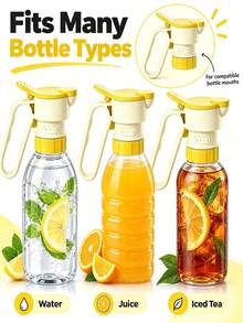 1/2/4/6pcs Multi-Function Bottle Spout With Handle, Filtered Beverage Dispenser Mouth, Easy Pour Bottle Cap Accessory For Water, Juice, Iced Tea And Drinks, Kitchen Refrigerator Beverage Pourer - Multicolor - View 5
