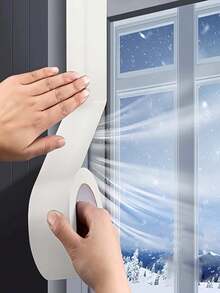 1 Roll Winter Weather-Stripping Tape: Leak-Proof Sealing Tape For Door Gaps And Windows. Windproof, Soundproofing, And Heat-Retaining Adhesive Seal Strip; Removable And Residue-Free. Suitable For Doors, Windows, Air Conditioners, Vents, And Pipes. - Multicolor - View 3
