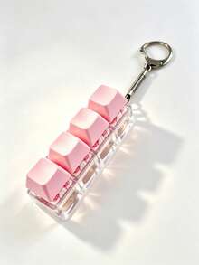 1pc Stress Relief Keyboard Keychain - A Colorful Fingertip Toy That Effectively Relieves Stress With Vibrant Macaron Colors. The Appearance, Color, And Design Are Very Attractive, Making It A Perfect Choice For Party Favors, Gifts, And Presents For Friends, Squishy, Squishes - Multicolor - View 7