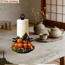 Christmas Fireplace Shaped Paper Towel Holder, Creative Desktop Roll Paper Holder, Christmas Tabletop Atmosphere Decorative Ornament - C - View 10