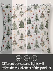1pc Polyester Christmas Decorative Pillow Case (Pillow Insert Not Included), Christmas Bedding Gift, Machine Washable - Multicolor - View 6