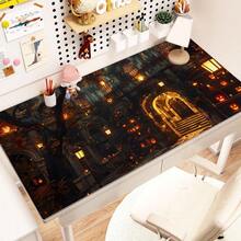 Halloween Pumpkin Shining Cool Light Desk Pad Protector Y2K Cool Kawaii Pink Mouse Pad Office Desk Mat Waterproof Non-Slip Rubber Desk Blotter Pad Antislip Base Gaming Esports User - View 17