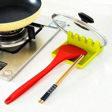 1/2pcs Multi-Slot Kitchen Spoon Rack, Thickened PP Countertop Utensil Holder, Heat-Resistant Spatula Rack, Hanging Cooking Tool Storage Organizer For Kitchen Countertop - Multicolor - View 4