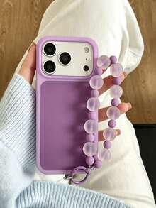 Beaded Phone Wrist Strap, Matte Frosted Bead Phone Lanyard, Anti-Drop Wrist Chain, Cute Colorful Portable Phone Charm, Daily Carry, Secure Phone Attachment Accessory - Multicolor - View 2