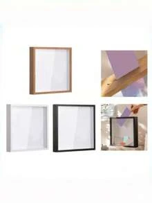 1pc Square Music Travel Souvenir Display Box, Photo Frame, Keepsake Storage Box, Wall-Mounted Photo Frame, Photo Display Box, Room Decor, Suitable For Collecting Concert Tickets, Travel Ticket Stubs, Flight Tickets, World Map Marker Storage Box - Multicolor - View 2