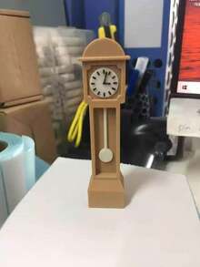 1pc Exquisite Miniature Floor Clock Model - Suitable Decor Accessory For Dollhouse And Room/Living Room - Multicolor - View 5