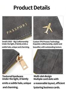 Cross-Border New Multi-Color Thickened PU Passport Cover Passport Holder Passport Sleeve Passport Bag Card Holder - Multicolor - View 6