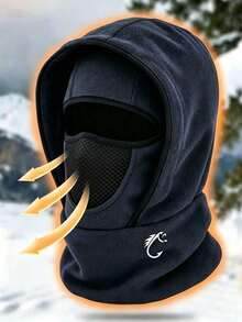 1pc Unisex Autumn/Winter Multi-Functional Cold-Proof Pattern Printed Balaclava Hat, Warm Headwear Suitable For Daily Outdoor Cycling Wear - Multicolor - View 3