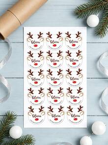 Personalized Christmas Gift Stickers, Customizable Text Holiday Labels, Perfect For Decorating Gift Wrappings, Envelopes And Candy/Snack Packaging. - Multicolor - View 7