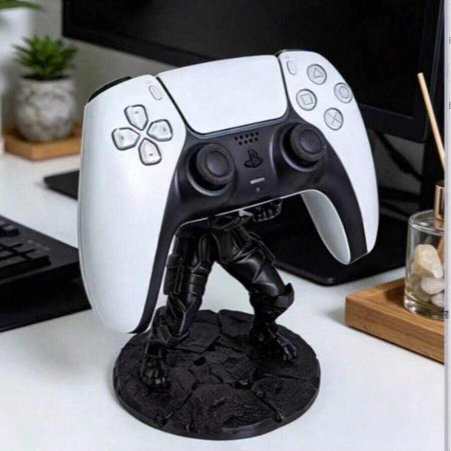 1pc 2D Flat Printed Acrylic Black Knight Figure, Desktop Gaming Decor, Creative Gamer Gift