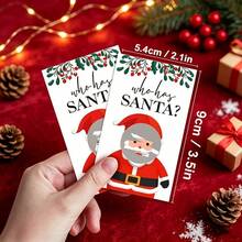 Christmas Scratch-Off Card Set – "Who Has Santa?" Party Game Cards And Holiday Raffle Tickets; Suitable For Halloween, Christmas, And New Year's Celebrations - Multicolor - View 3