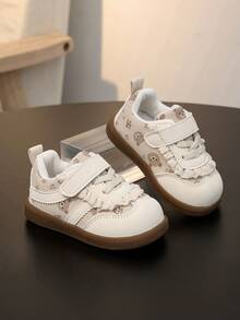 1 Pair Bear Design Lace Cute Training Shoes For Baby Girls - Beige - View 6