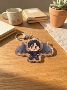 1pc/5pcs Fantasy Romance Novel Chibi Character Aesthetic Acrylic Keychains,Fantasy Romance Novel/Thorns & Roses Cute Q-Version Character Series Irregular Pattern Pendant,Backpack & Car Key Decoration,Gift For Fantasy Novel Readers & A-COTAR Fans - Multicolor - View 10