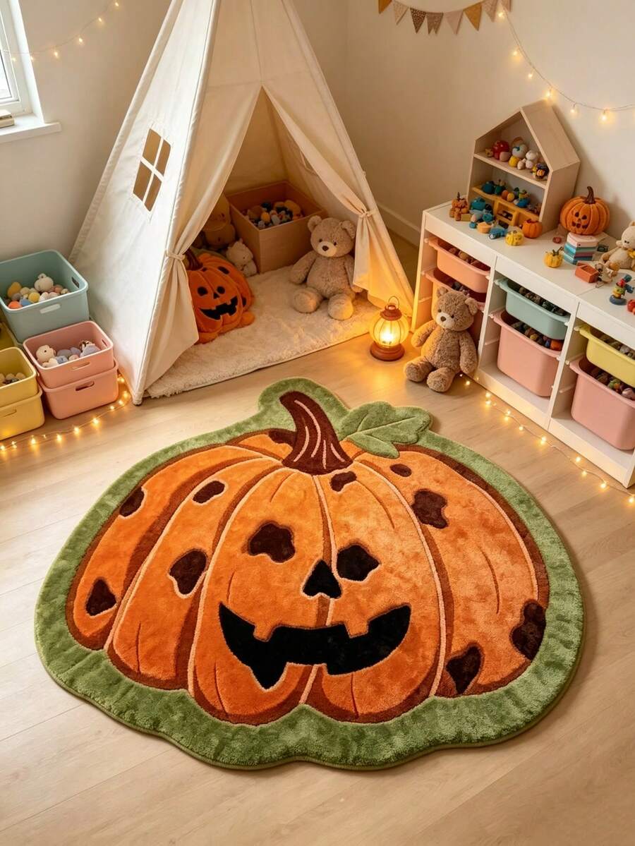 1 chiếc thảm trang trí họa tiết Halloween bí ngô phù thủy, bộ xương, nhện, dơi, thảm tròn hiện đại, thảm trang trí phòng ngủ, thảm nhỏ, thảm trang trí nhà cửa, thảm phòng khách, thảm nhỏ phòng khách, thảm phòng ngủ, thảm trang trí phòng khách, thảm giặt được, thảm lông xù, thảm dày, thảm lông mềm, thảm nỉ, thảm thu đông, dày/lông xù - Nhiều màu - Xem 1