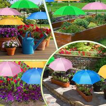 4 Packs 23.6in Adjustable Plant Shade Umbrella,4‑Color Rust‑Resistant Sun Protection For Potted Plants - 1Set - View 8