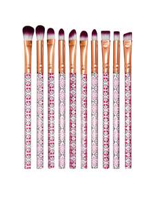 SEPROFE 10 Piece Makeup Brush Set, Small Size Eye And Lip Makeup Brushes, Makeup Tools For Concealer Eyeshadow And Eyebrow, Soft Fiber For Easy Makeup Application, Ideal For Daily And Travel Use - Multicolor - View 11