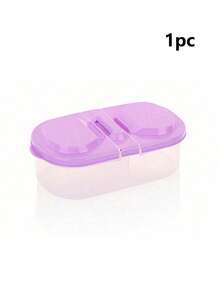 6/2/1 pieza Contenedor de almacenamiento de alimentos hermético con doble compartimento y tapa, caja organizadora de plástico multifuncional para cocina y refrigerador, organizador de almacenamiento de cocina, cuenco de frutas de cocina, accesorios de cocina, regalo de Halloween - Multicolor - Ver 8