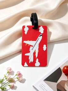 3PCS/1PC Cute 3D Letter Airplane Luggage Tag, Earth Pattern PVC Soft Rubber Luggage Tag, Back Can Be Marked With Name To Prevent Loss, Lightweight And Durable, Practical Travel Luggage Tag For Men And Women, Party Birthday Gift - Multicolor - View 14