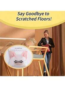 4/20-PackNon-Slip Chair Leg Covers, Multi-Size Options, With Felt Lining - Clear Silicone Floor Protectors. Suitable For Restaurants, Hotels, Cafes, Bedrooms, Non-Slip And Silent. Please Refer To The Size Chart To Choose According To Your Needs. - Multi-color - View 5