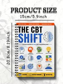1pc Spanish-Version Mental Health Journal CBT Workbook Anxiety Relief Book Cognitive Behavioral Therapy Diary Self Care Gift Daily Mindfulness Prompts Overthinking Calm Guide Mood Tracker Logbook For Adult - A5 - View 7