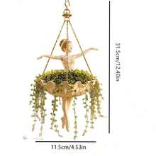 Ballerina Girl Hanging Planter Decorative Craft, Garden Yard Decor Ornament - A - View 2