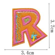 52pcs Uppercase & Lowercase Colorful Letter Embroidery Patches, DIY Handmade Fabric Applique, Iron-On Patch Decor For Backpacks, Hats - 52 Letters - View 4