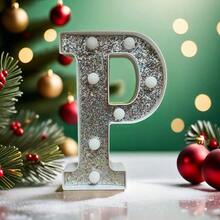 21cm/8.27in Silver Letter Light Home Decor, Wedding Birthday Party Proposal Decoration Letter & Number Light, Girls Dorm Room Decoration Light, Letter Light Sign - Warm white light - View 18