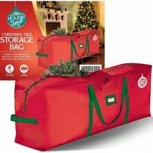 1 buah Tas Penyimpanan Pohon Natal Ekstra Besar, Tahan Air, Tahan Lama, Kotak Penyimpanan Pohon Natal Buatan yang Dapat Dilepas, Tas Penyimpanan Dekorasi Liburan Tahan Debu dan Lembap, Dengan Kantong Label, Ritsleting Ganda, dan Pegangan yang Diperkuat - MultiWarna - View 14