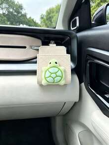 Little Turtle Car Air Vent Storage Box, Hanging Organizer Bag For Car AC Vent, Interior Accessory For Keys & Glasses Storage, Cute Car Decor - Turtle - View 12