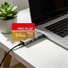 بطاقة ذاكرة عالية السرعة باللون الأحمر والذهبي 256GB 128GB 64GB 32GB مع محول، بطاقة ذاكرة TF فلاش عالية السرعة معتمدة A1 C10، مناسبة لمراقبة الأمن/الجهاز اللوحي/الكاميرا/الهاتف/الكمبيوتر المحمول/نظام صوت السيارة/جهاز الألعاب/معدات الصوت - ذهبي أحمر - مشاهدة 7