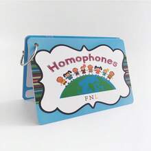 Lachilly 12pcs Children's English Homophone Flash Cards, Vocabulary Learning Cards, Double-Sided Educational Language Learning Toy, Interactive Learning Supplies - CA056 Homophones Flash Cards - View 7