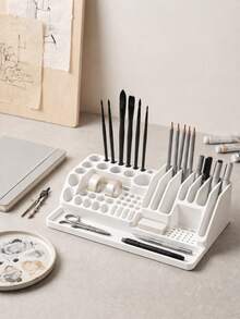 1pc Porous Desktop Tool Storage Rack, Simple And Modern Stationery Sorting And Storage Rack, Office Desktop Miscellaneous Storage Box, Suitable For Office Desks, Study Desks, Student Desks, Handmade Workbenches, And Garages - Multicolor - View 5