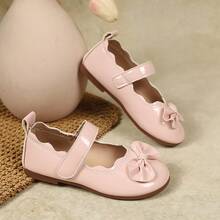 1 Pair 2026 Latest Pink Butterfly Flower Minimalist & Fashionable Children's Flat Shoes, Soft, Lightweight, Non-Slip, Wear-Resistant, Suitable For Outdoor Outings, Weddings, Parties, Campus Style - Pink - View 3