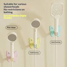 1Pc Creative Portable Butterfly Showerhead Holder Without Punching Holes, Bathroom Showerhead Storage Rack, Household Wall Mounted Storage Rack - Multicolor - View 4