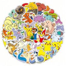 Hasbro 50pcs Pokémon Cartoon Stickers KPOP Merchandise - Multicolor - View 13
