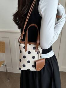 Fashionable Women's Shoulder Bag, Minimalist Commuter Crossbody Bag, Large Capacity Handbag, Niche Design, Versatile Elegant Bag Style - Brown - View 2