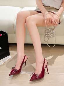 qishangda Women's Open Toe Platform Super High Heel Peep-Toe Sandals With Single Strap Thin Stiletto Heel Non-Slip Waterproof Shoes - Burgundy - View 6