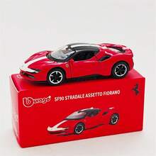 Burago 1:64 比例合金模型車 Ferrari SF90 Stradale 紅色，創意口袋車模型玩具，人偶禮品 - SF90 Stradale-Red - 查看 5