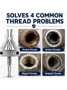 1pc Broken Pipe Extraction Tool, Damaged Pipe Thread Extractor, Drill Bit Broken Wire Remover, Rusted Faucet Broken Pipe Integrated Removal Tool, Easily Remove Broken Pipes From Holes, Effectively Remove Damaged Parts On Rusted Threads, Protect Walls And Existing Threads, Provide Convenient Broken Pipe Removal Service For Home Repair - A - View 9