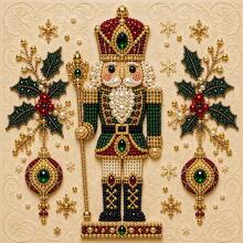 1 Set DIY Christmas Pearl Diamond Painting Art Kit, Includes Frame, Beads, Rhinestones, Handmade 3D Holiday Decoration, Adult Gift, Classic Design Beaded Decor Set - A - View 42