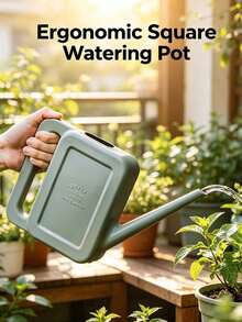 Watering Can, Large Capacity Watering Can, 1L Modern Square Watering Can, Long Spout Plastic Watering Can, Suitable For Indoor Plants - Multicolor - View 4