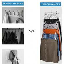 2/1pc White 4-Tier Foldable Clothes Hanger With Clips, Space-Saving Closet Storage Rack, Multi-Layer Metal Pants Rack For Skirts And Pants, Seamless Non-Slip Organizer For Multiple Underwear, Shorts, Skirts - Multicolor - View 6