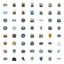 61Pcs Scotland Stickers Pack | Western Stickers,High Quality Stickers For Scrapbook,Graffiti Sticker,Journaling,Laptop,Bumper,Skateboard,Water Bottles,Computer,Cartoon,Hard Hat,Car Stickers,Stickers Can Bring A Lot Of Fun To Your Life - Scotland - View 3