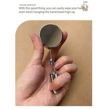 1pc Multi-Function Automatic Retractable Hook, Easy-Pull Towel Hanging Hook, No-Drill Home Essential - Multicolor - View 4