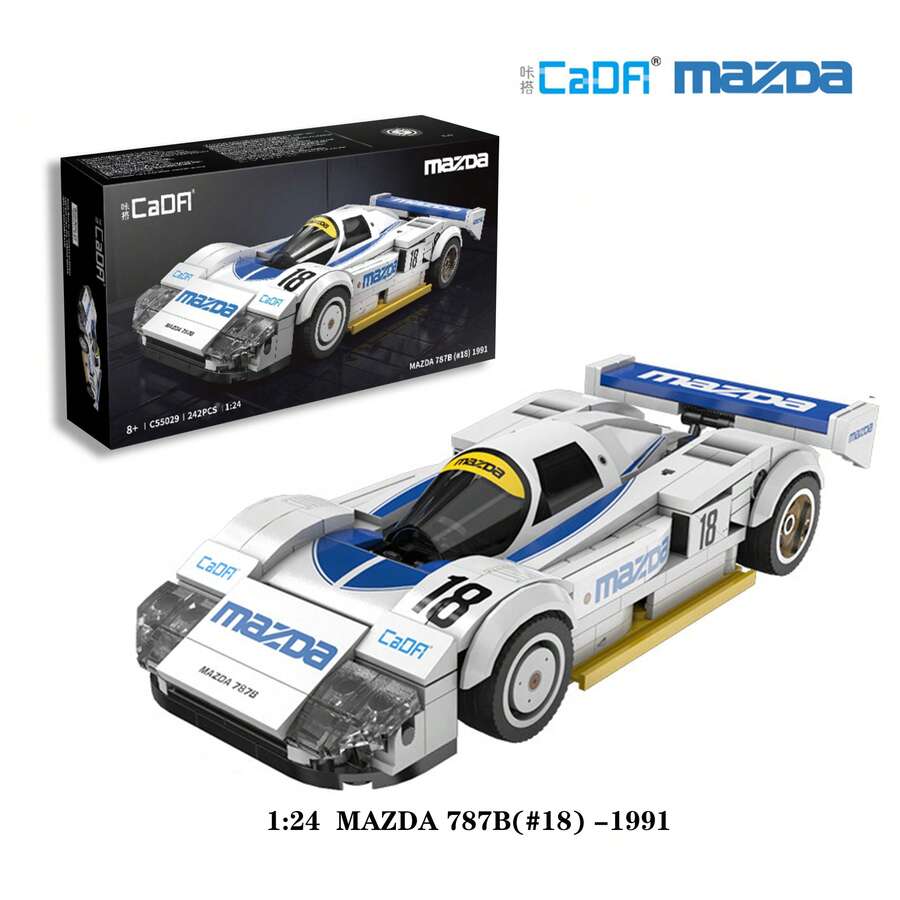 CaDA Mazda 787B Japanese Racing Car - 242 Piece Brick Model Kit C55029W Officially Licenced Model Of The Iconic Japanese Race Vehicle - Multicolor - View 1