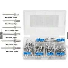 Aluminum 120pcs Box, Blind Core Aluminum Rivet Blind Core Nail, Open Type Blind Core Nail, Round Head Aluminum Pull Nail Combination - 120pcs - View 2